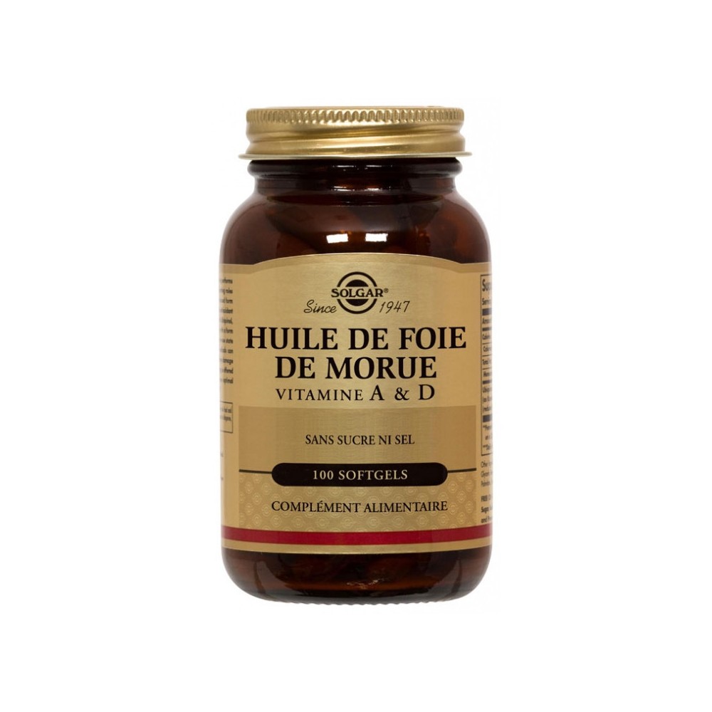 Solgar huile de foie de morue 100 capsules