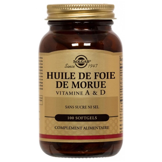 Solgar huile de foie de morue 100 capsules