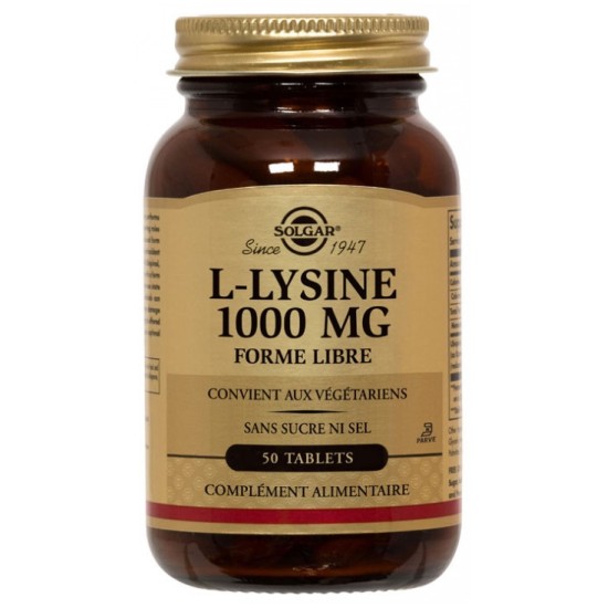 Solgar L-Lysine 1000 mg Tablettes 50
