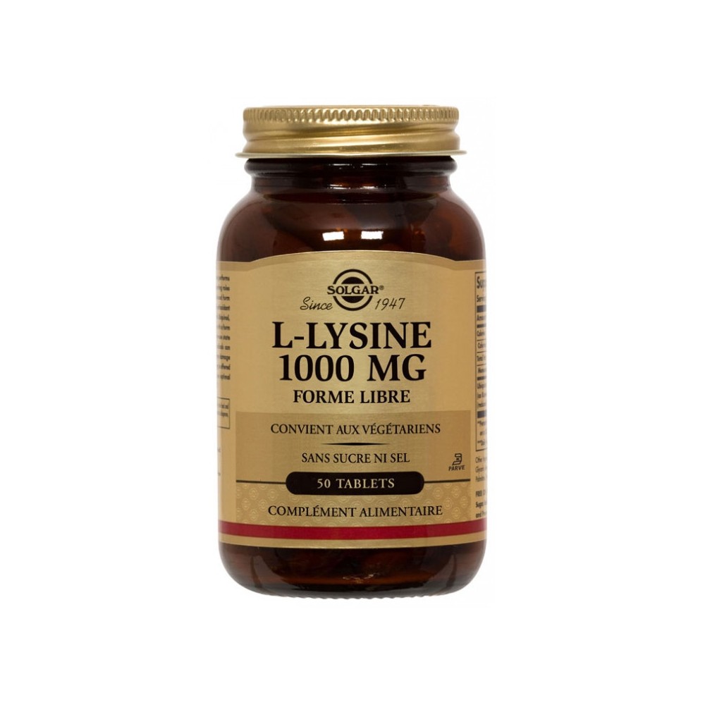Solgar L-Lysine 1000 mg Tablettes 50