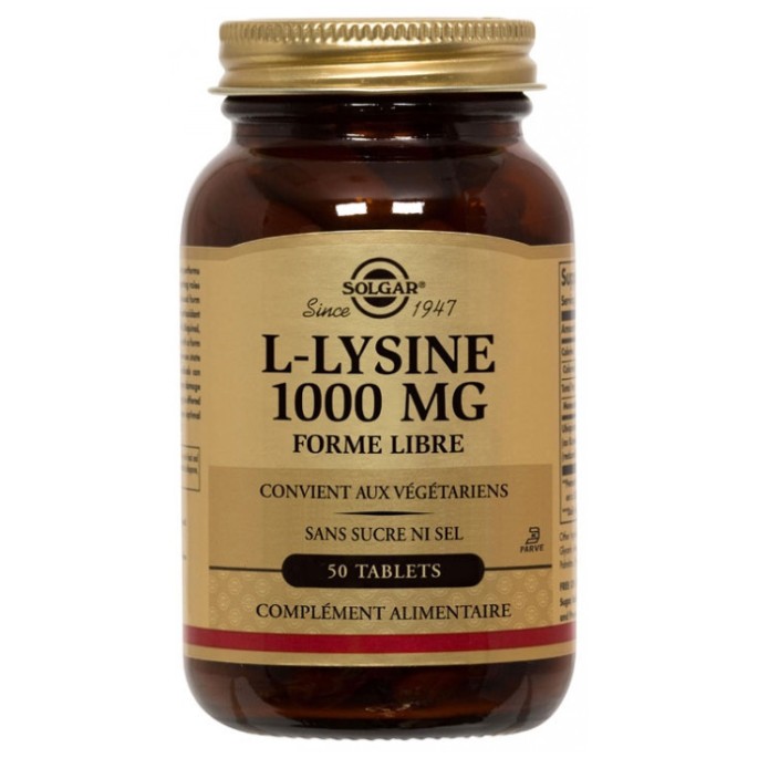Solgar L-Lysine 1000 mg Tablettes 50