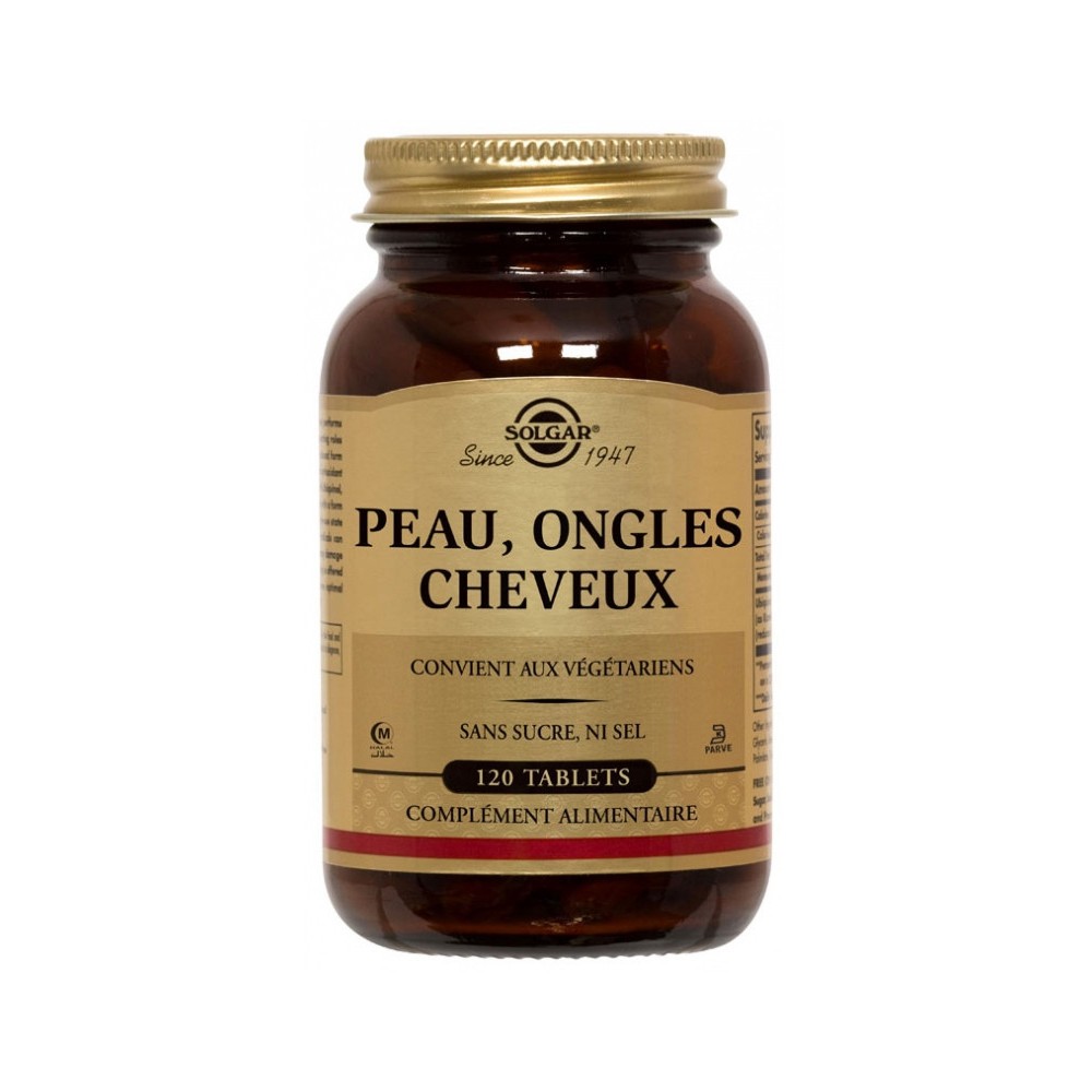 Solgar Peaux Ongles Cheveux 120 comprimés