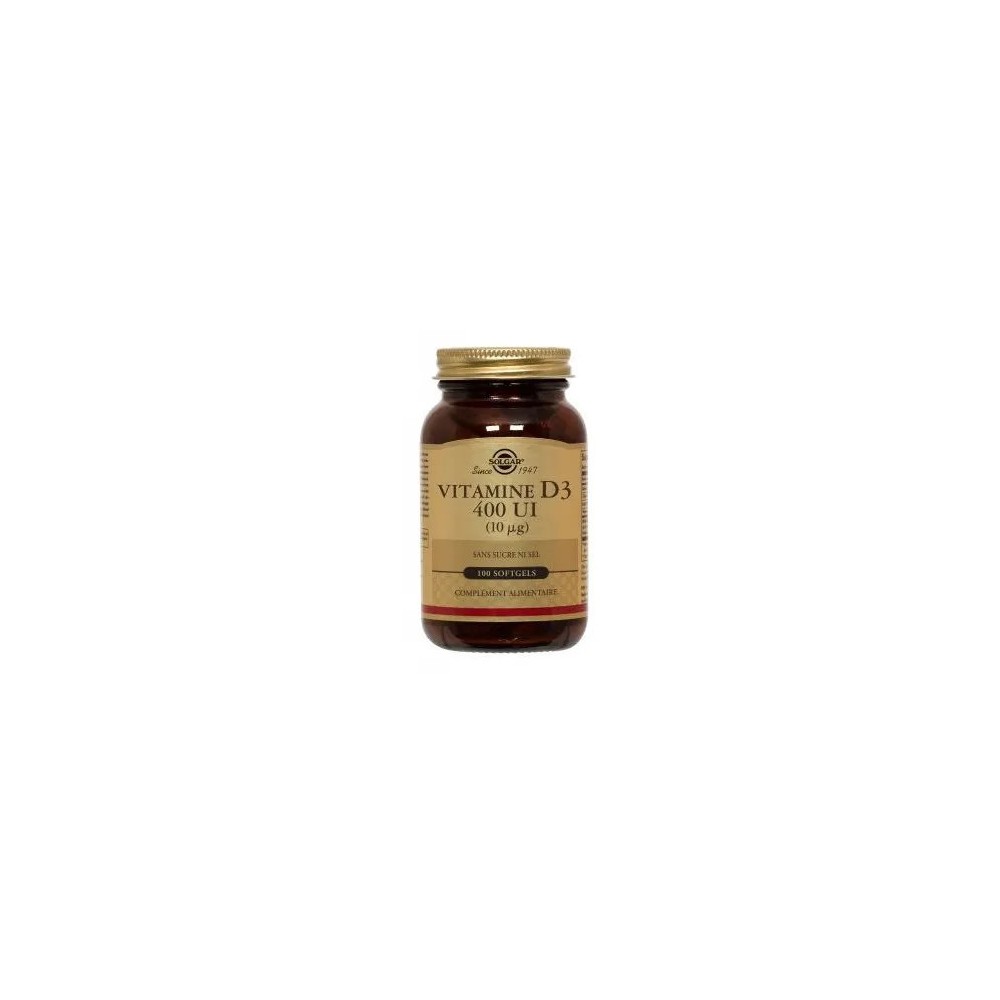 Solgar vitamine D3 400 UI Flacon de 100