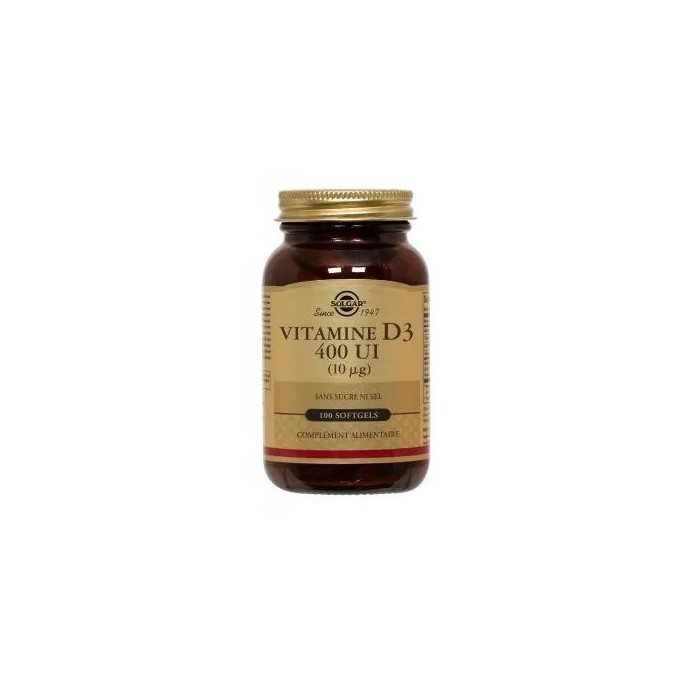 Solgar vitamine D3 400 UI Flacon de 100