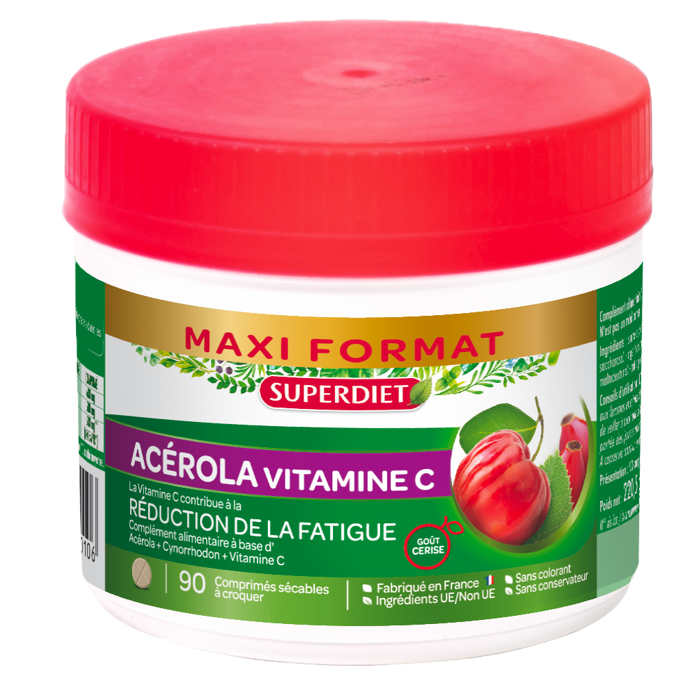 Superdiet Acérola 500 Bio 90 comprimés