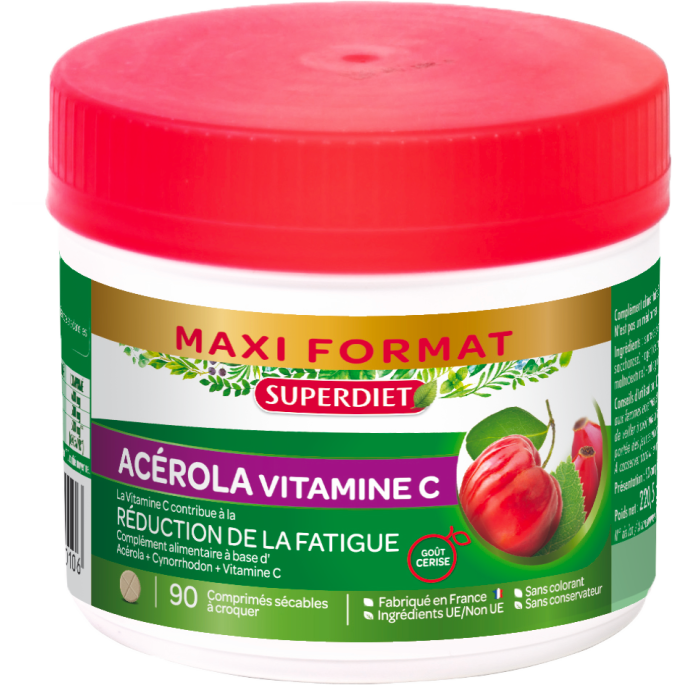 Superdiet Acérola 500 Bio 90 comprimés