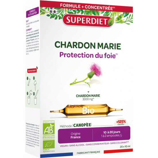 Superdiet Chardon Marie 20 ampoules