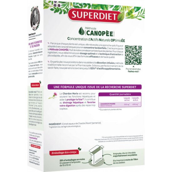 Superdiet Chardon Marie 20 ampoules
