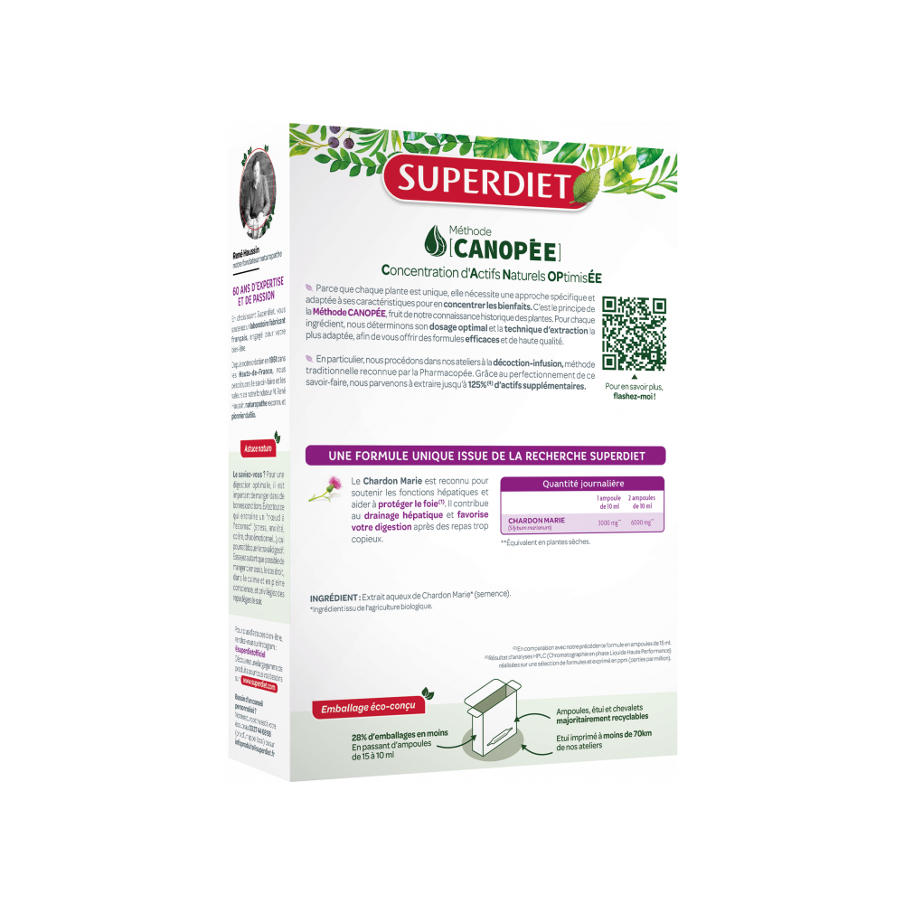 Superdiet Chardon Marie 20 ampoules