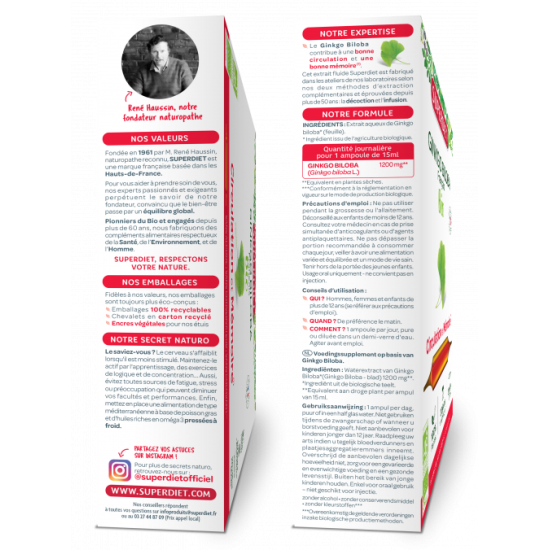 Superdiet Ginkgo Biloba Ampoules