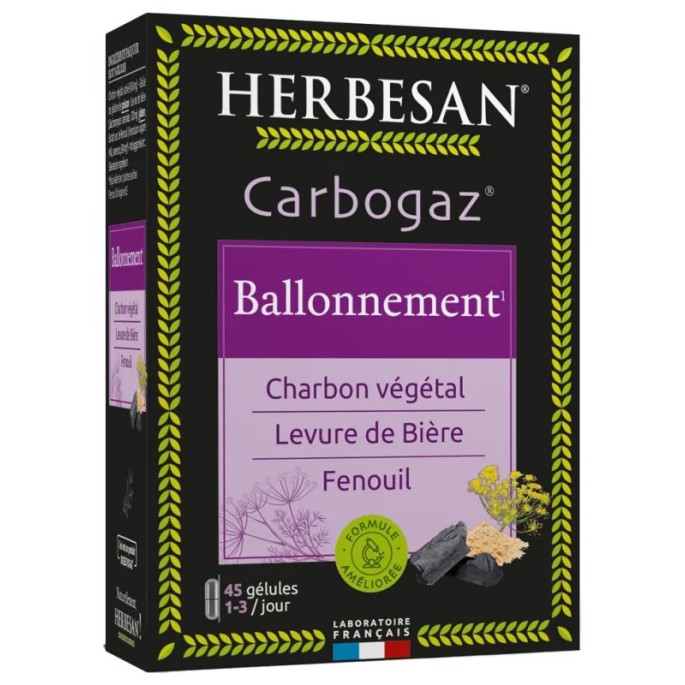 Herbesan Carbogaz 45 comprimés