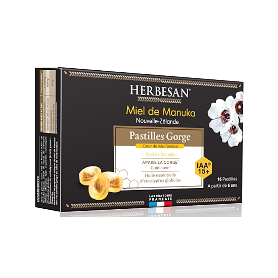 Herbesan pastilles Miel Manuka - 16 unités