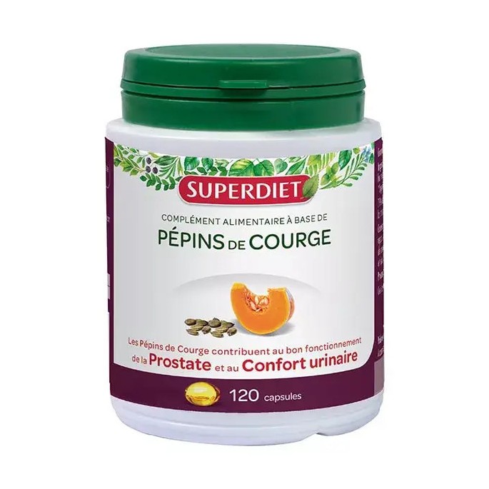 Superdiet Huile de pépins de courge 120 gélules