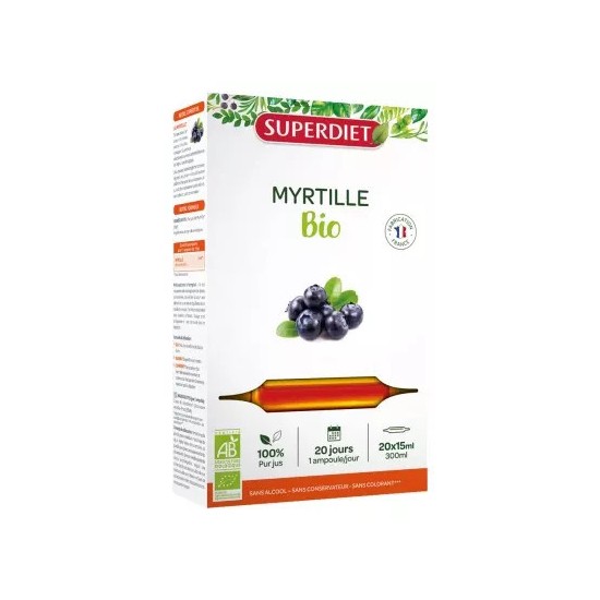 Superdiet Myrtille 20 ampoules