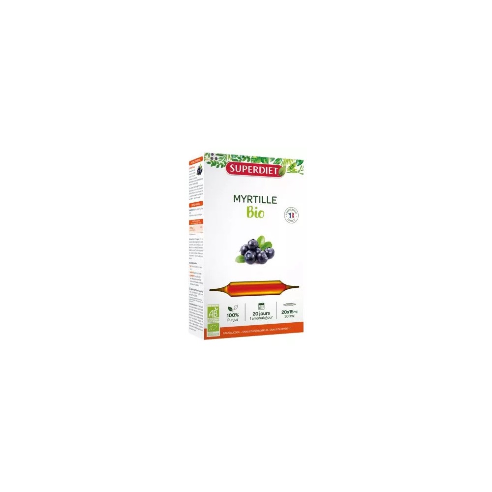 Superdiet Myrtille 20 ampoules