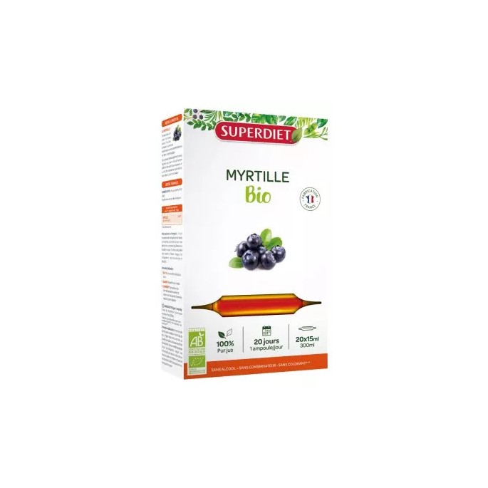 Superdiet Myrtille 20 ampoules