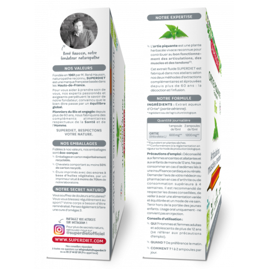 Superdiet Ortie Piquante 20 ampoules