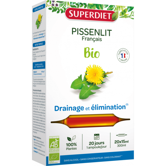 Superdiet Pissenlit Ampoules 20 unités