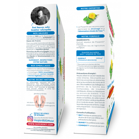 Superdiet Pissenlit Ampoules 20 unités