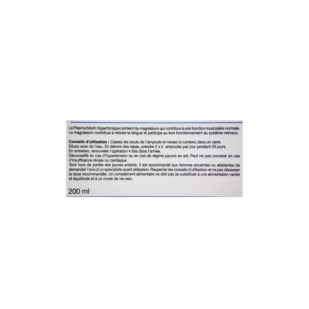 Superdiet Plasma Marin Hypertonique 20 ampoules
