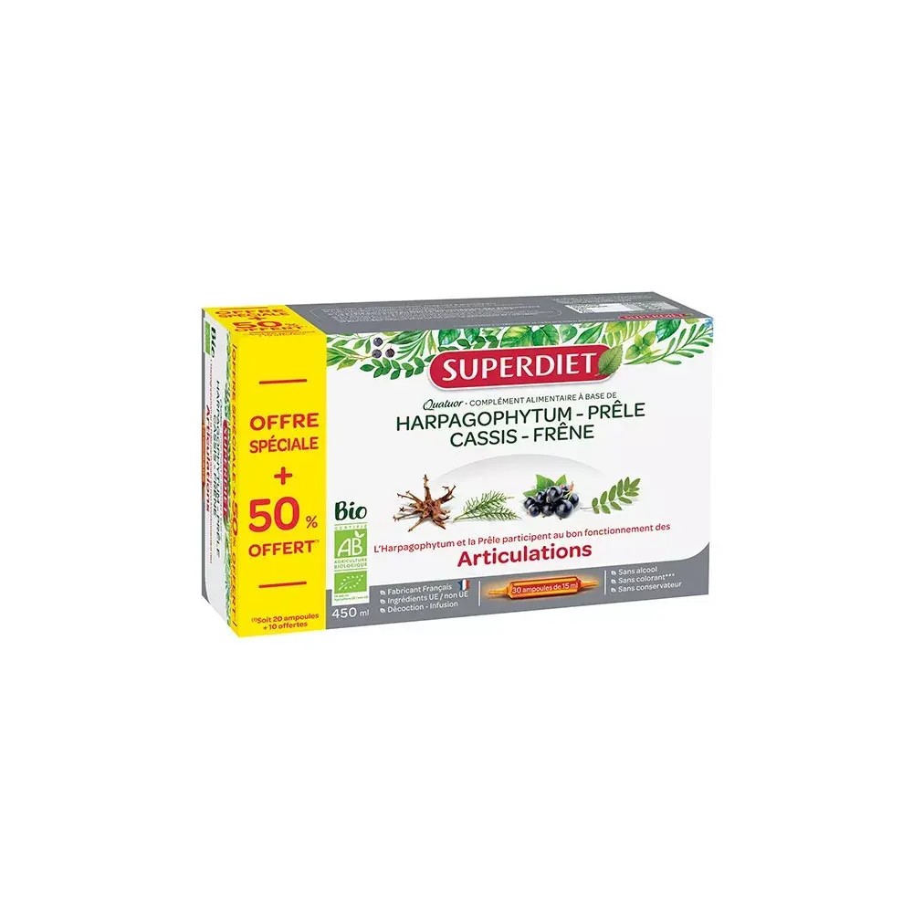 Superdiet Quatuor Articulations 20 ampoules