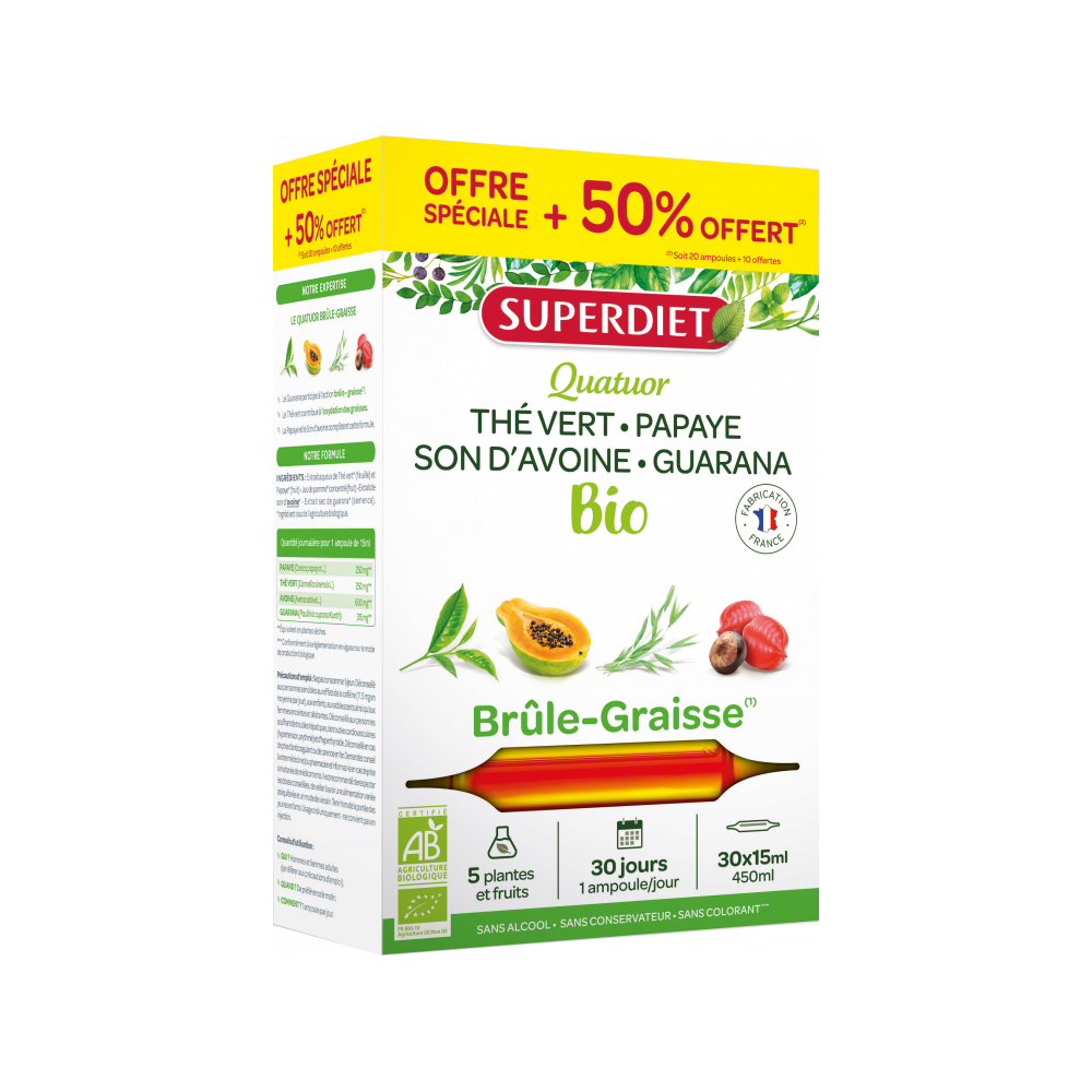 Superdiet Quatuor Brûle Graisse