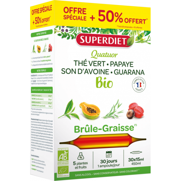Superdiet Quatuor Brûle Graisse