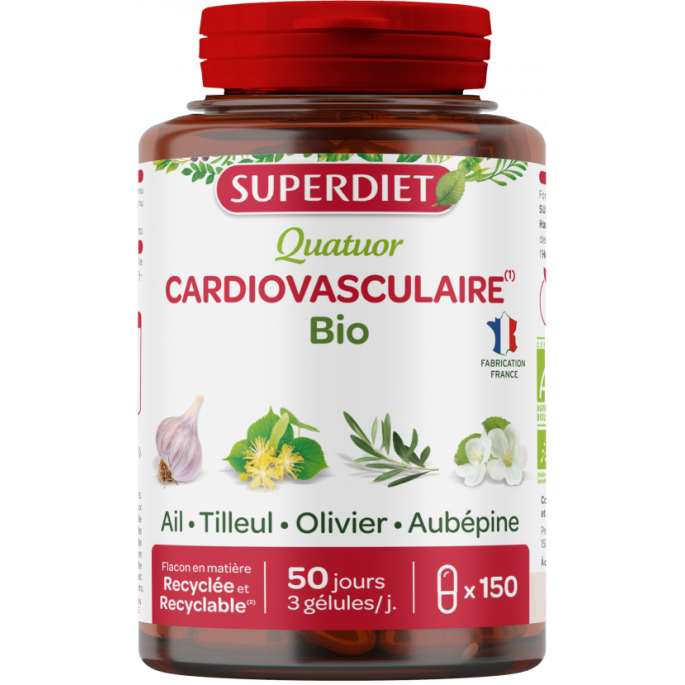 Superdiet Quatuor Cardiovasculaire 150 gélules