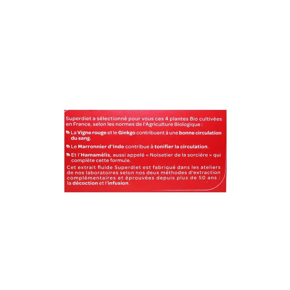Superdiet Quatuor Circulation 20 Ampoules