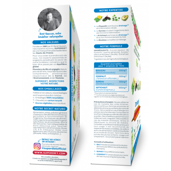 Superdiet Quatuor Drainage Bio 20 ampoules
