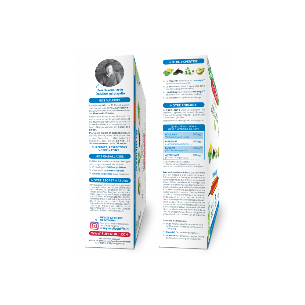 Superdiet Quatuor Drainage Bio 20 ampoules