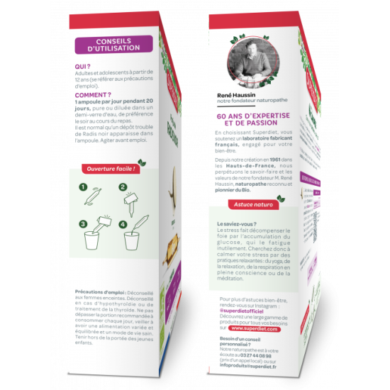 Superdiet Radis Noir Bio 20 ampoules