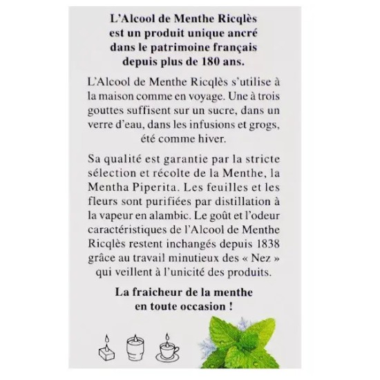 Ricqles Alcool de Menthe 50 ml