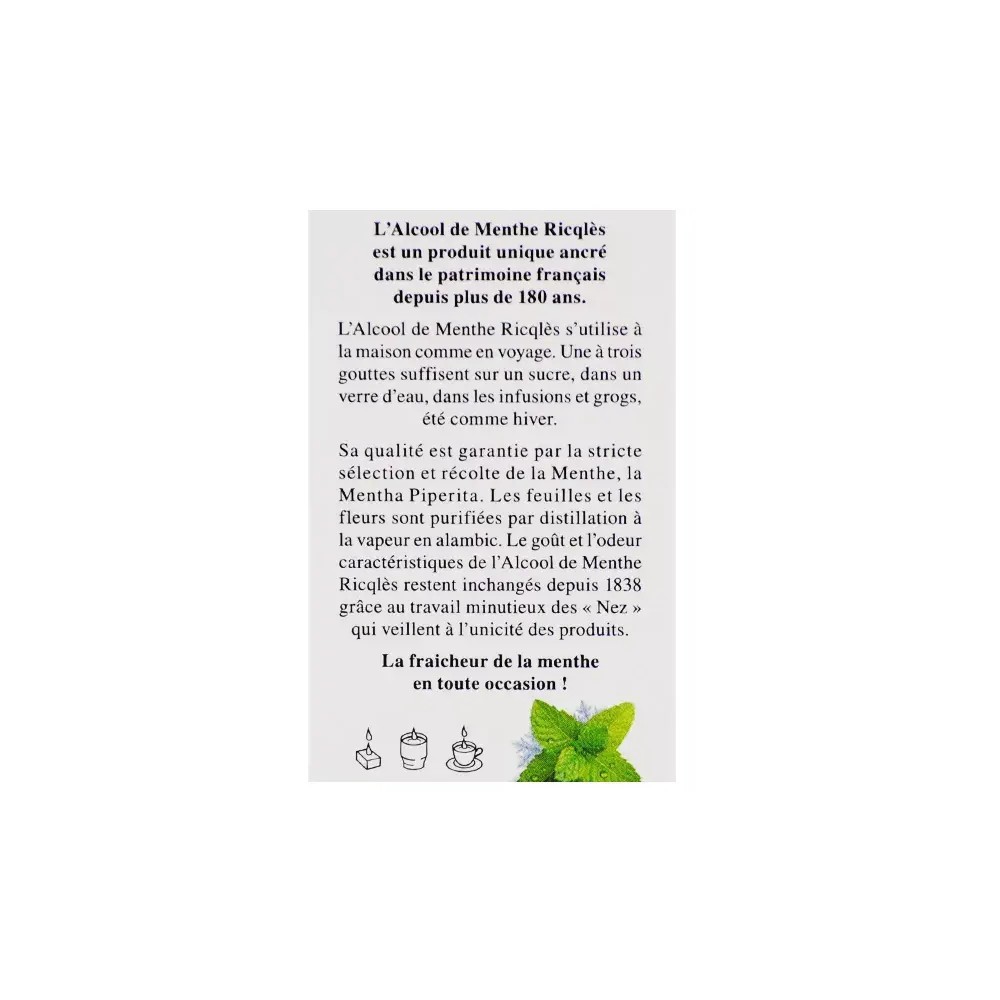 Ricqles Alcool de Menthe 50 ml