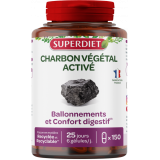 Superdiet Charbon Végétal Activé 150 gélules
