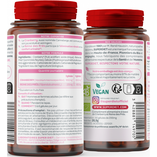 Superdiet SDGel Cranberry Bio 90 gélules