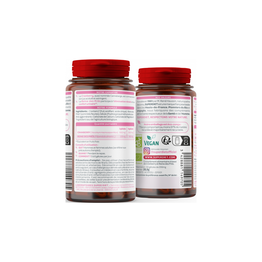 Superdiet SDGel Cranberry Bio 90 gélules