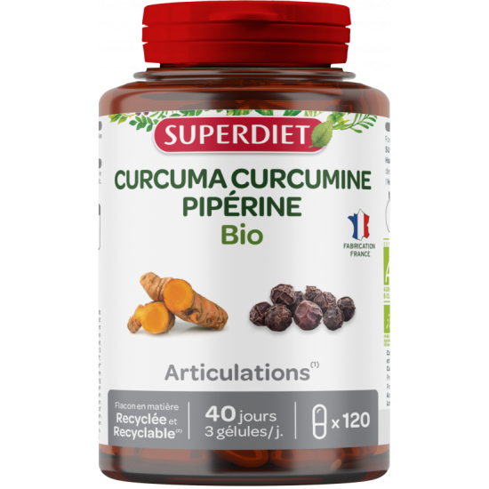 Superdiet Curcuma Pipérine 120 gélules