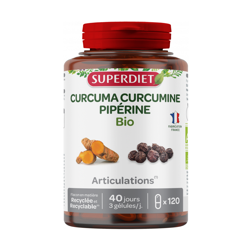 Superdiet Curcuma Pipérine 120 gélules