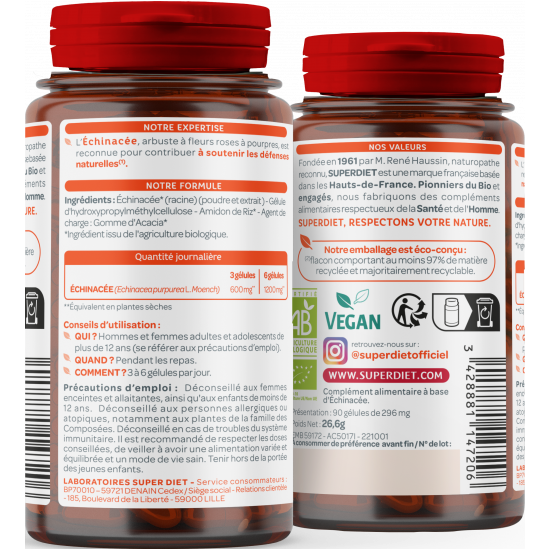 Superdiet Gel Echinacée Bio
