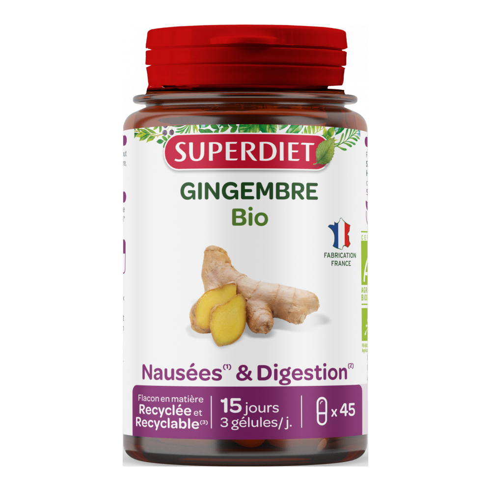 Superdiet gingembre bio 45 gélules