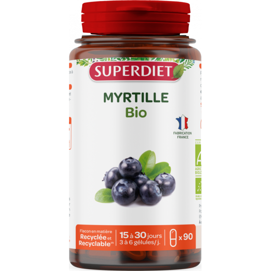 Superdiet Myrtille Bio 90 gélules
