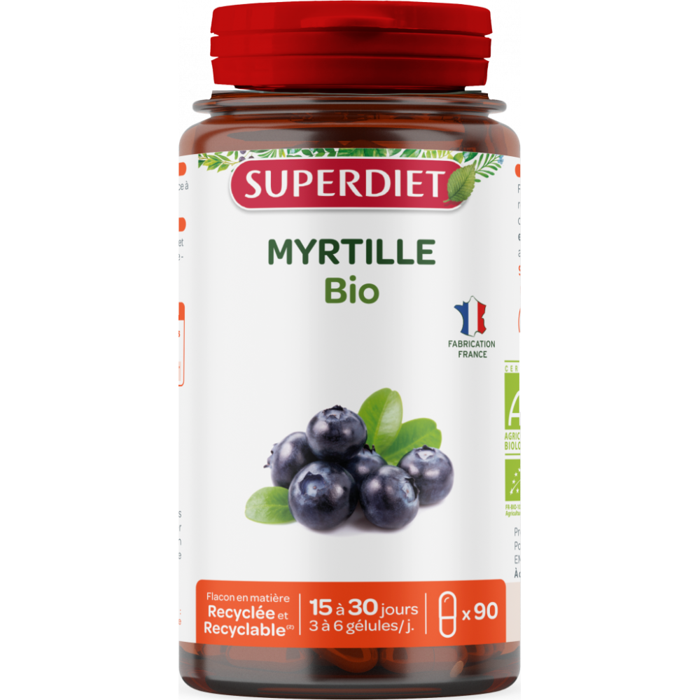 Superdiet Myrtille Bio 90 gélules