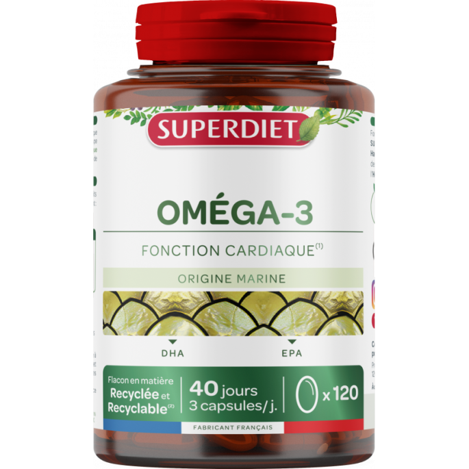 Superdiet Oméga 3 120 capsules