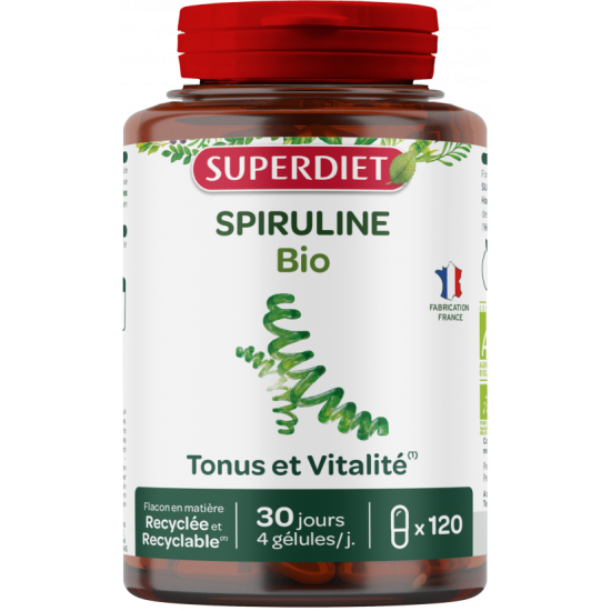 Superdiet Spiruline Bio 120 gélules
