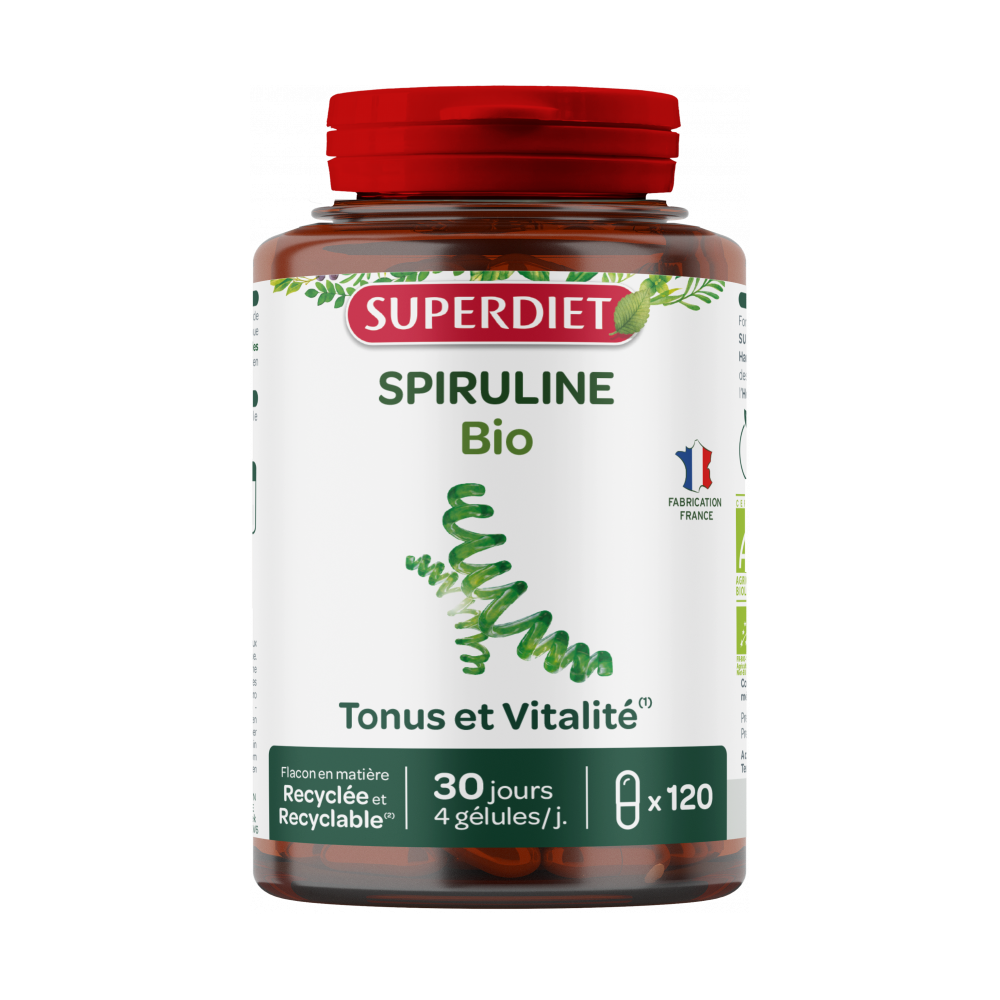 Superdiet Spiruline Bio 120 gélules