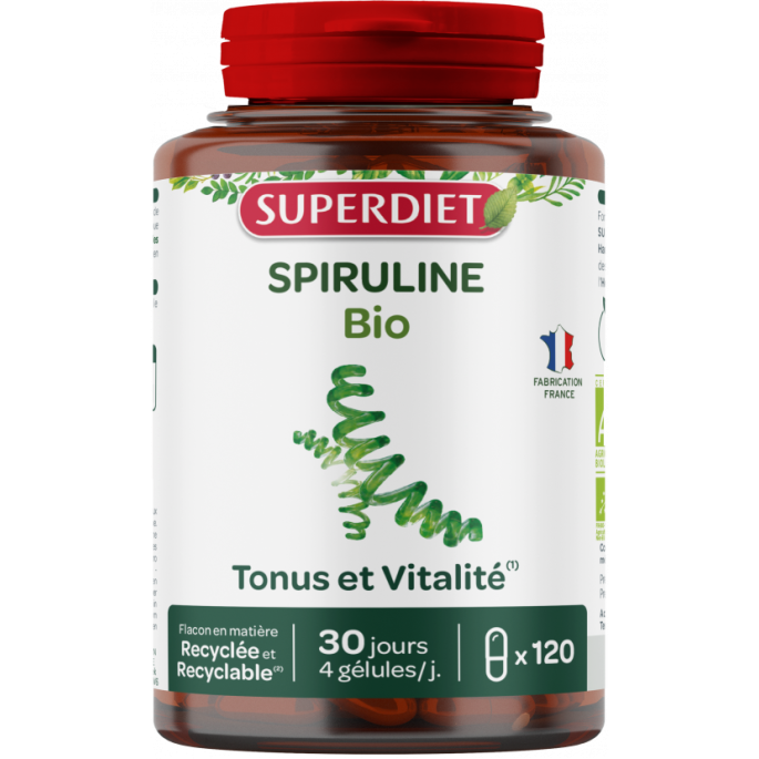 Superdiet Spiruline Bio 120 gélules