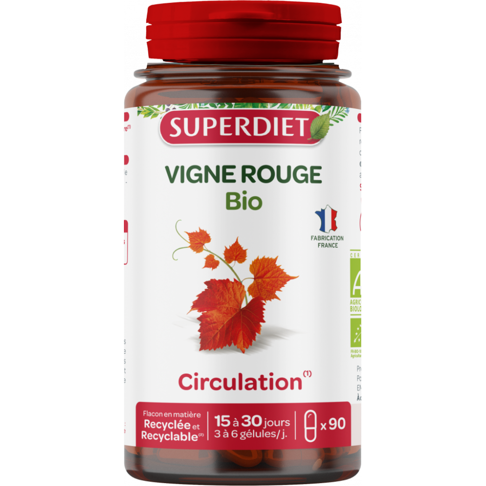 Superdiet Vigne Rouge Bio 90 gélules