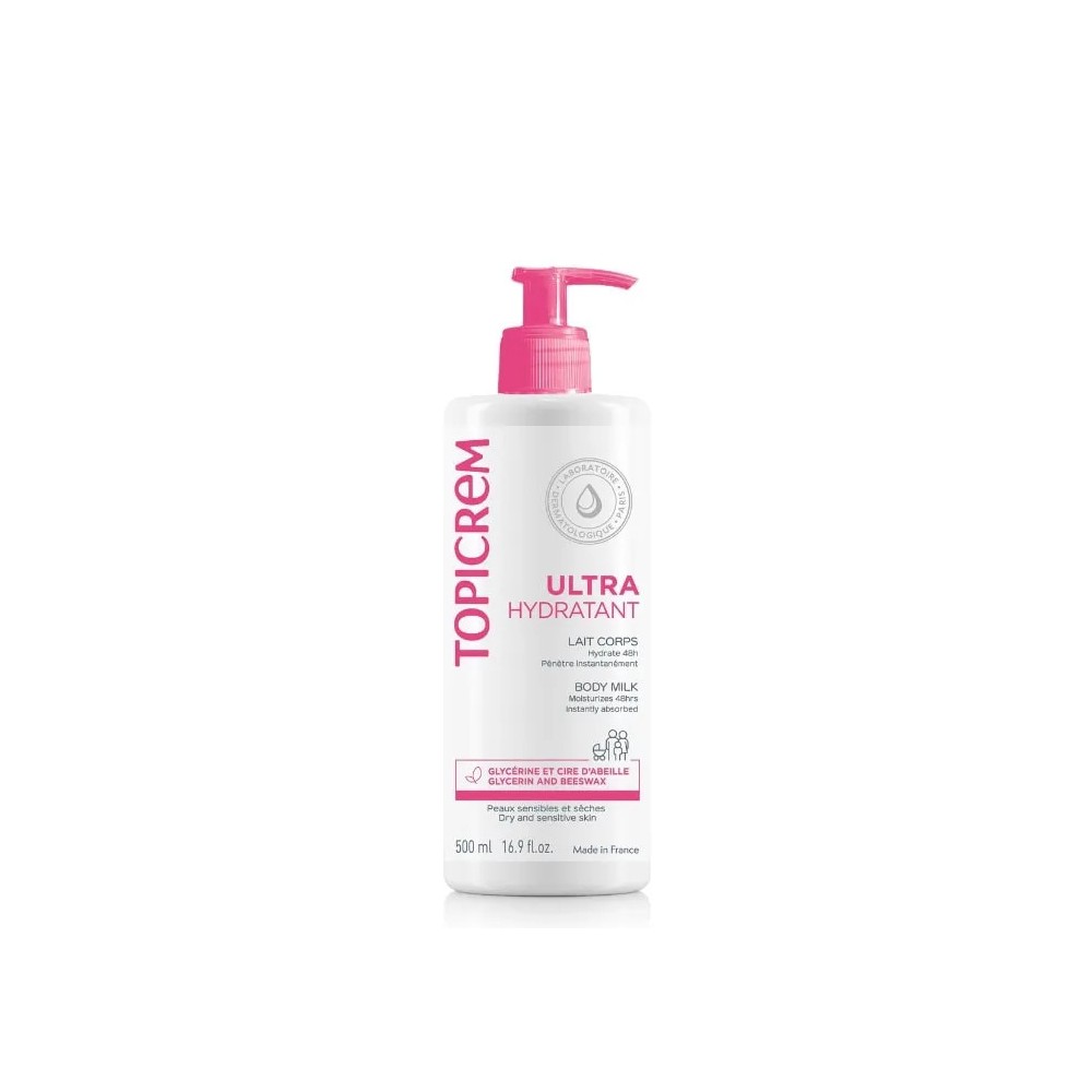 Topicrem lait corps ultra hydratant 500 ml