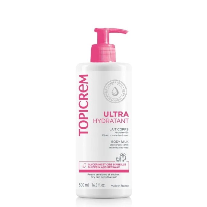 Topicrem lait corps ultra hydratant 500 ml